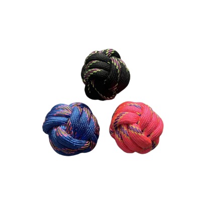 Heavy Duty Climbing Rope Dog Ball - High-Bounce Braided Solid Toy for Aggressive Chewers