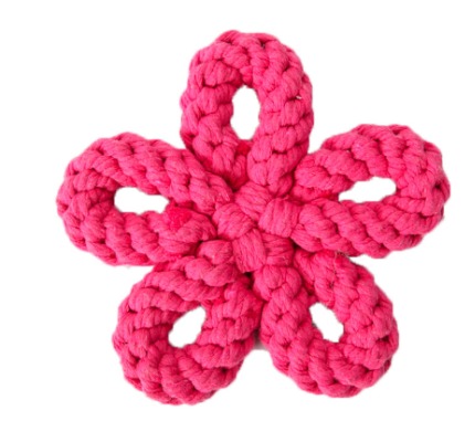 Bloomy Flower Rope Dog Toy - Tough Braided Cotton Chew for Tug & Toss Games