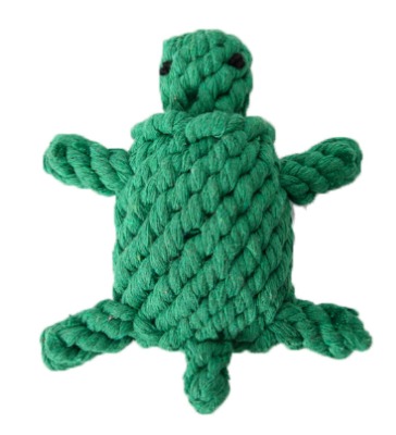 Charming Tortoise Rope Dog Toy - Heavy Duty Cotton Chew for Interactive Play