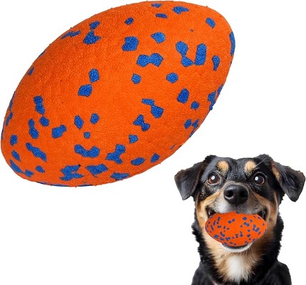 ETPU Football Dog Toy - High-Bounce Irregular Rebound Fetch Ball & Durable Floating Rugby Ball