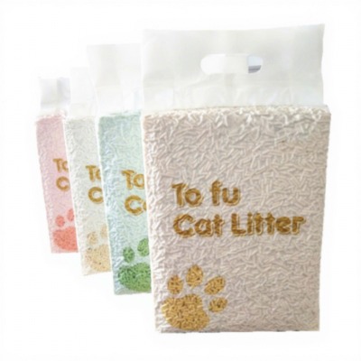 Eco-Friendly Tangle-Free Tofu Cat Litter, Premium Natural Plant-Based Flushable Kitty Clumping Litte
