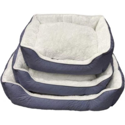 Ultra-Cozy Plush Pet Bed, Warm Fluffy Square Dog Bed with Washable Cushion for Cats & Puppies